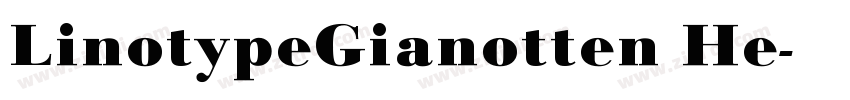 LinotypeGianotten He字体转换